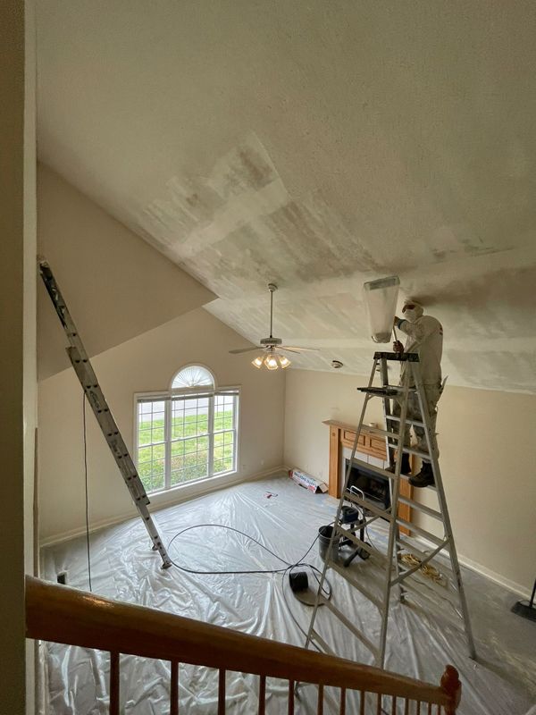 Pop corn roof removal and general interior painting Clarksville TN