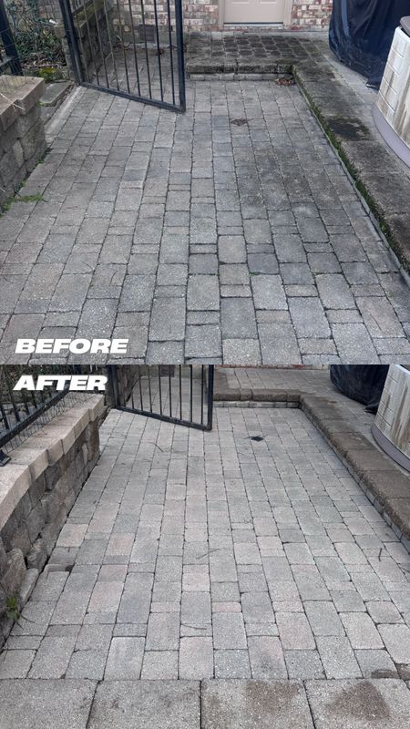 Paver/ Traventine Hardscape Cleaning & Sanding