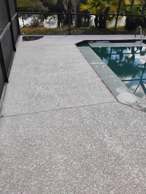 Pool deck resurfacing