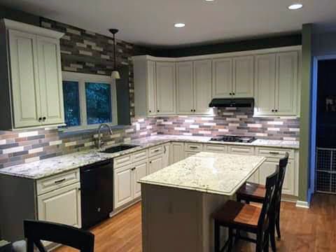 Custom tile backsplash