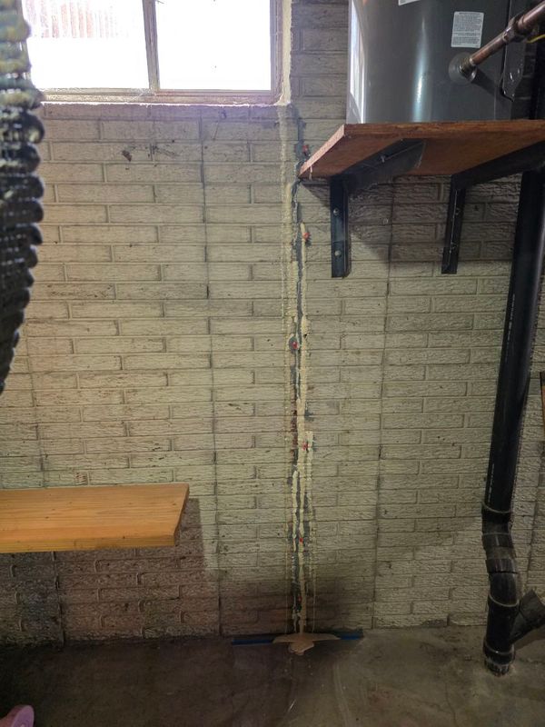 Poured Basement Crack Injections