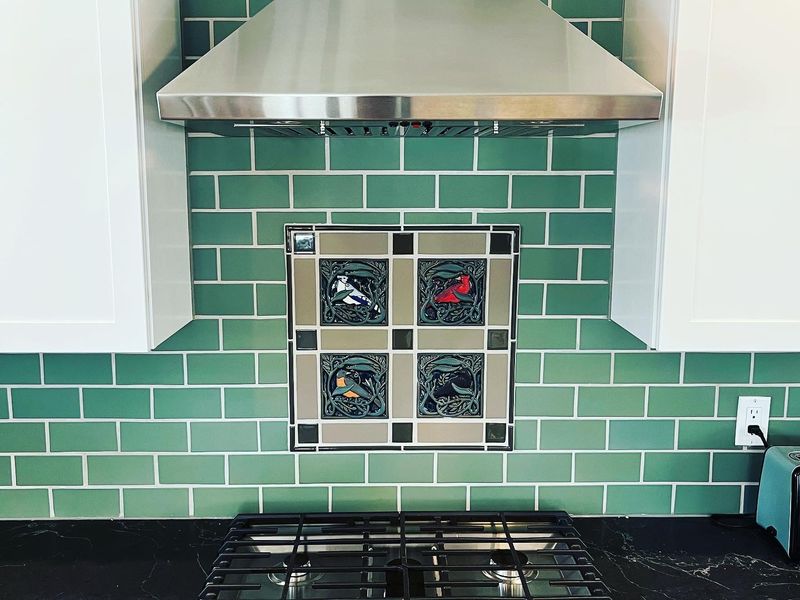 Custom tile backsplash