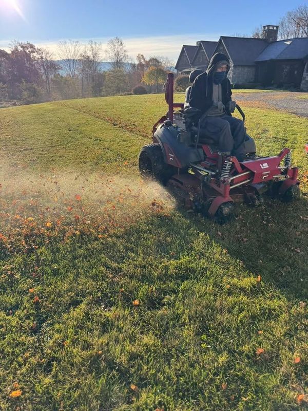Aerating and overseeding