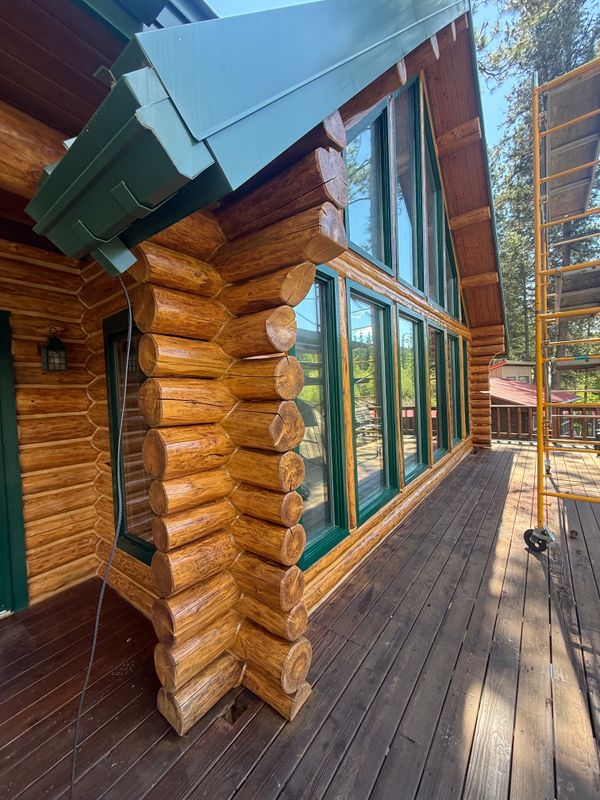 Log Home Staining in Montana