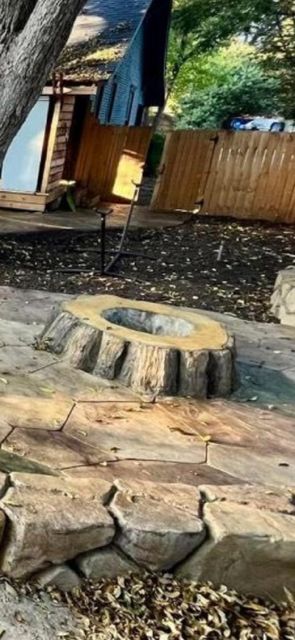 Outdoor fire place and fire pits