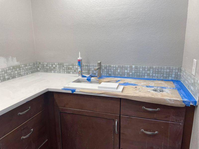 Backsplash Install 
