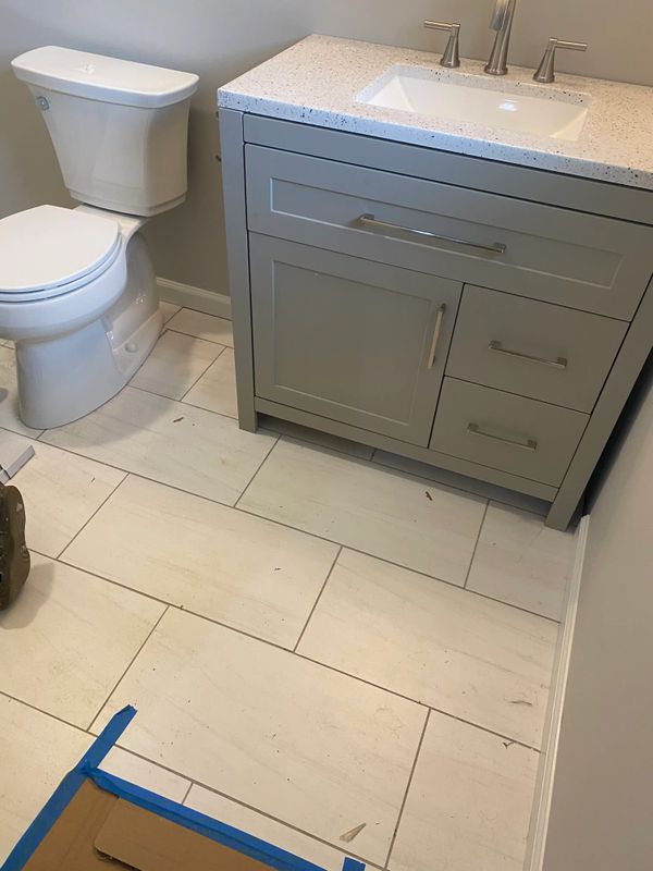 Tile installation 