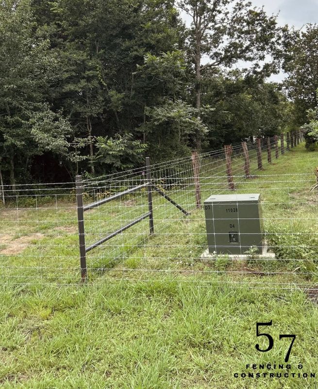 Heavy-Duty Security with a Net Wire and Barbed Wire Perimeter Fence