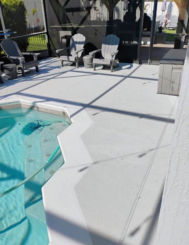 Pool deck resurfacing