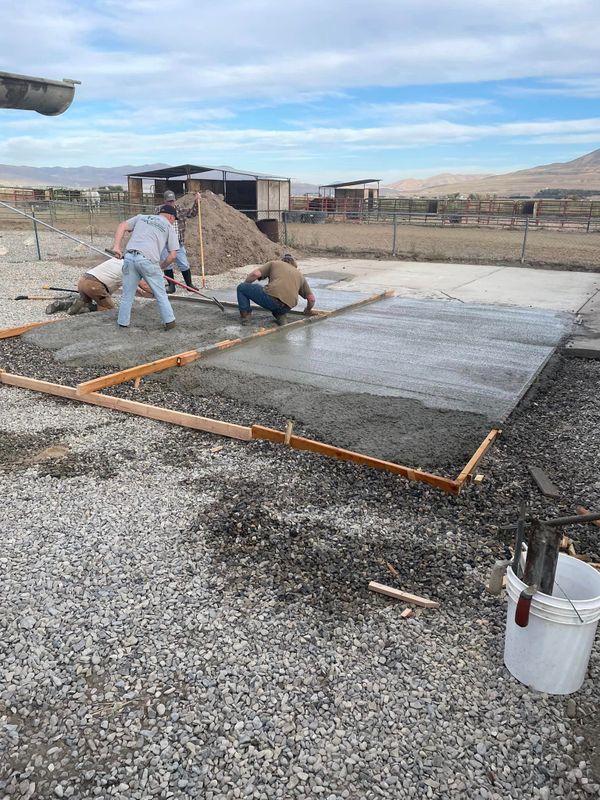 Fresh Concrete mixed and poured on site