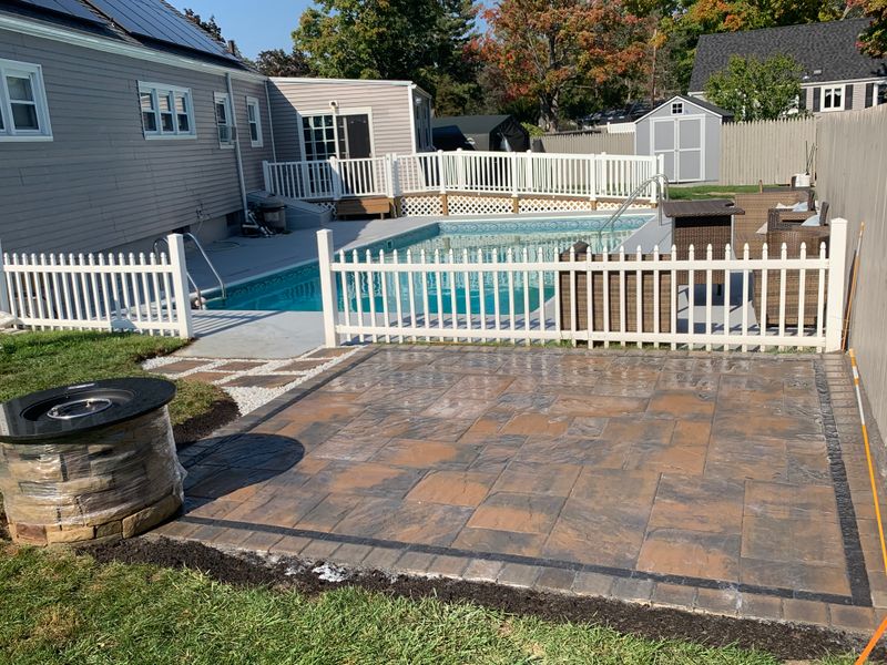 Paver patio installation