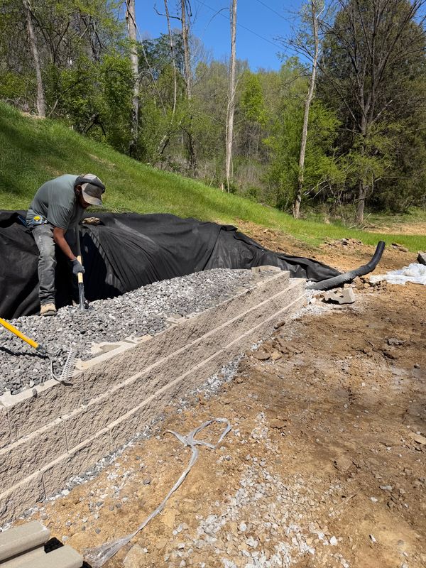 French drain and foundation waterproofing