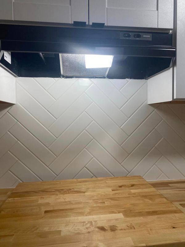 Backsplash Install 