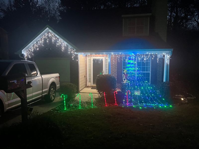 Christmas light installation