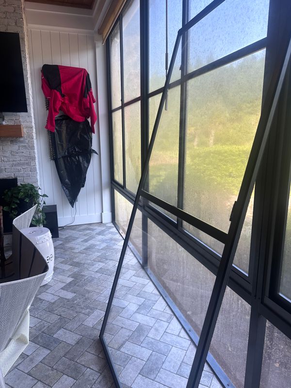Vinyl window cleaning
