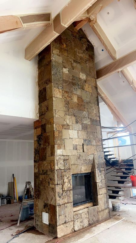 Custom Interior Stone Fireplaces