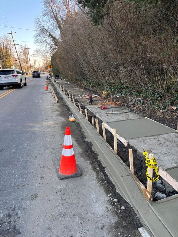 Sidewalk & curb install