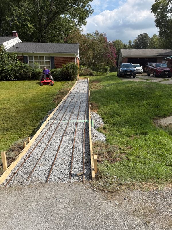 Concrete Sidewalk with Culvert Pipe installation