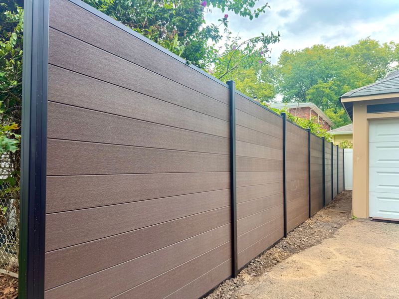 Privacy with Style in Rutherford with this mocha composite fence