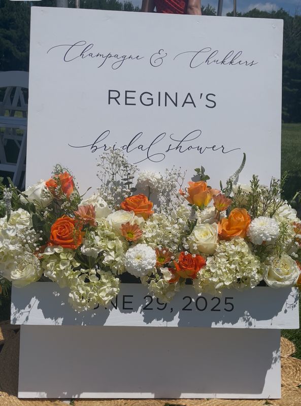 FLOWER BOX WELCOME SIGN