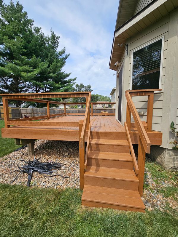 Deck staining 