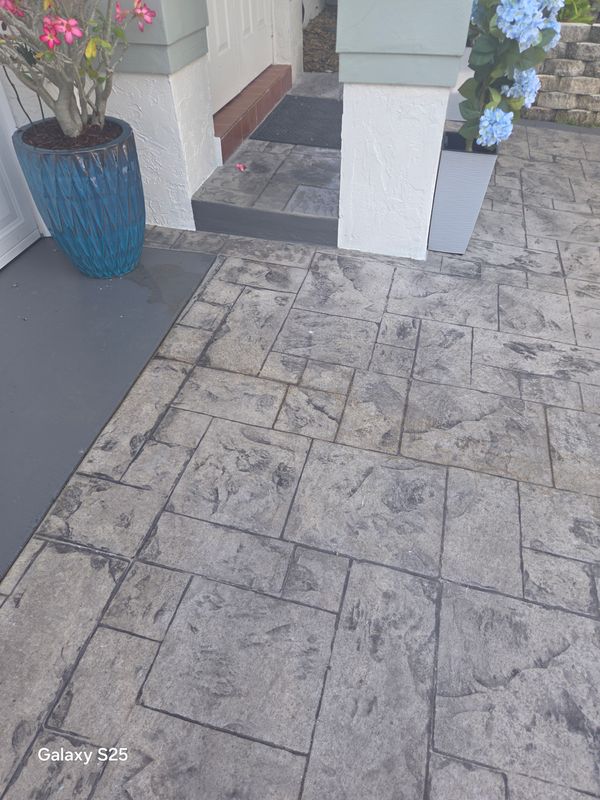 Elegant Stamped Concrete Transformations by Castilla Concrete Finish Design Corp