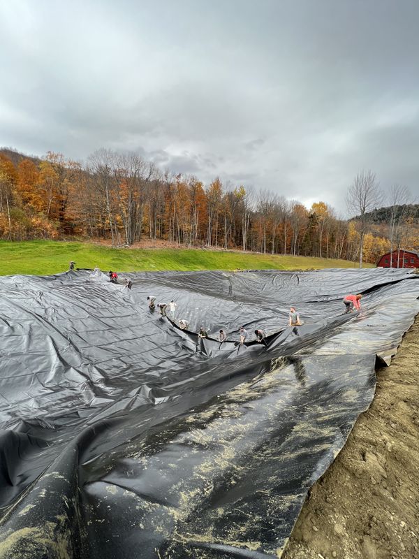 Carving a Pond into a Mountain Side