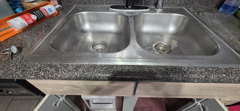 New Kitchen Sink, Faucet & Microwave in Santa Clarita