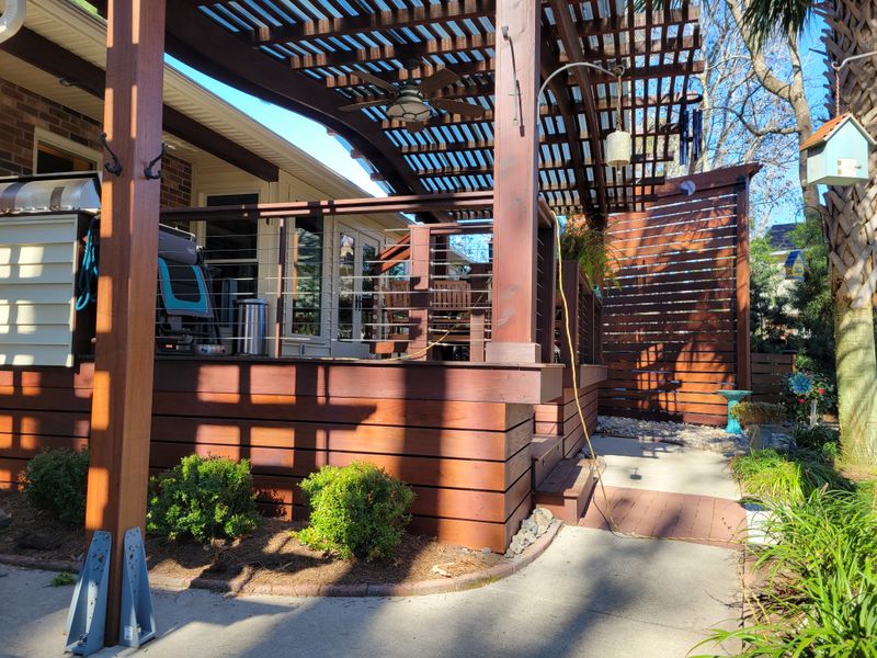 Ipe deck and trellis 