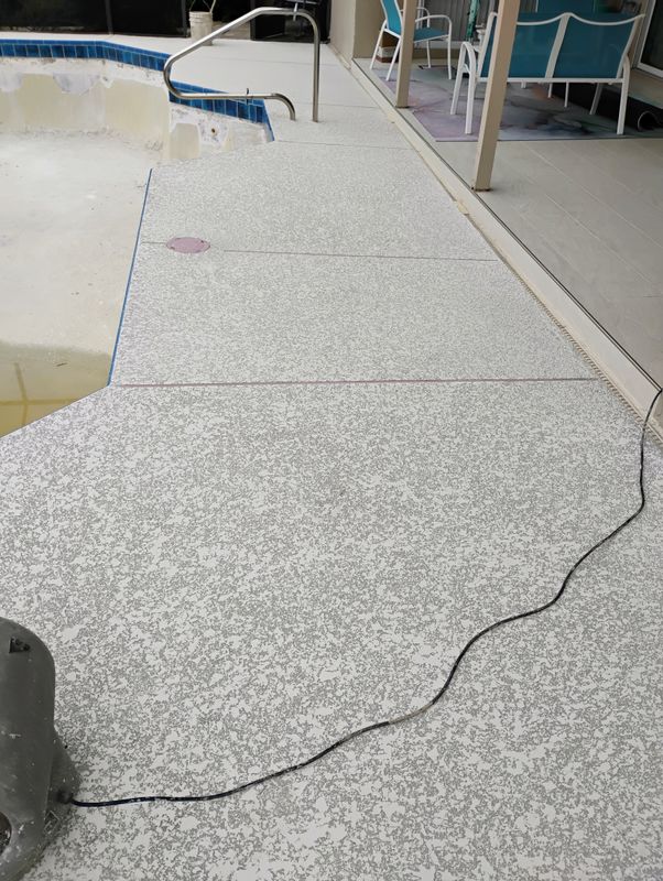 Pool deck resurfacing