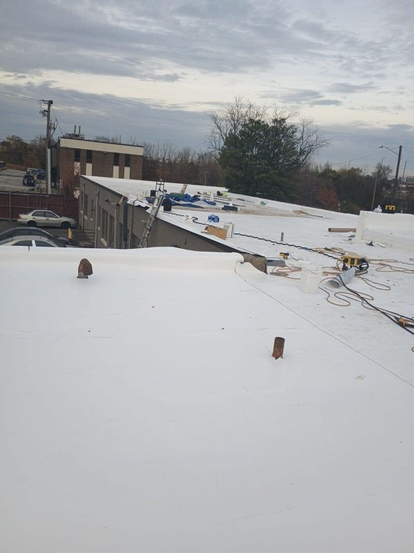 TPO Flat roof installation 