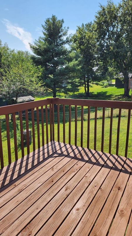 Deck staining