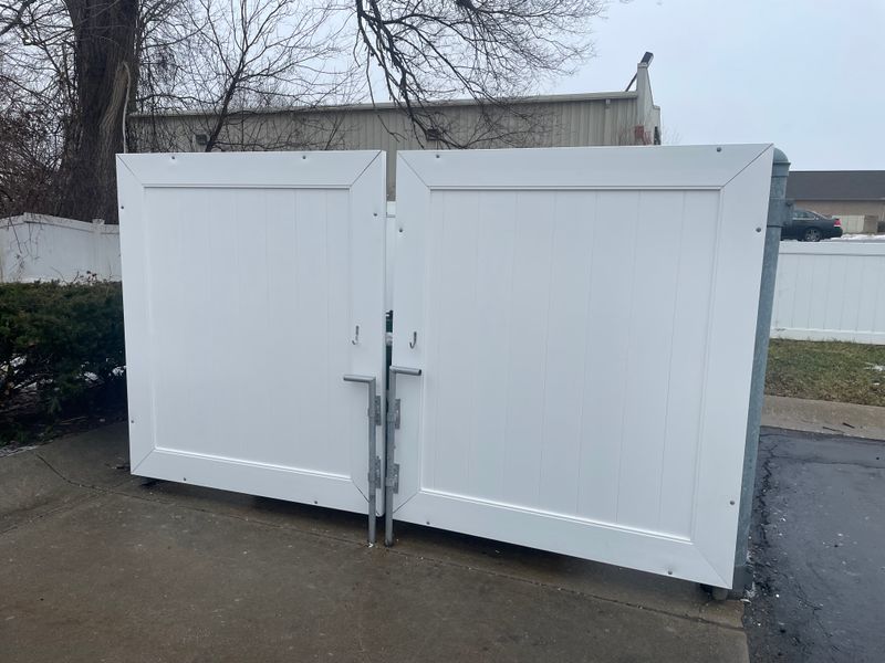 Vinyl Dumpster Enclosure Gate Repair