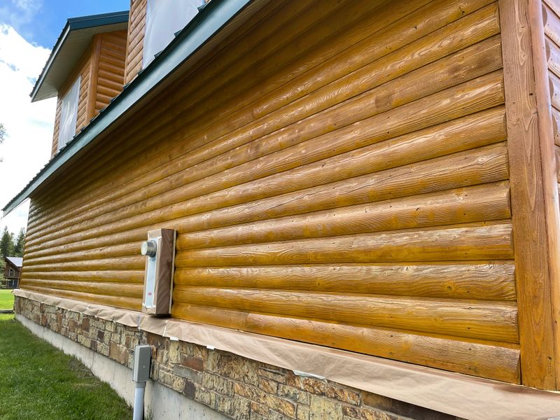 Log Cabin Staining