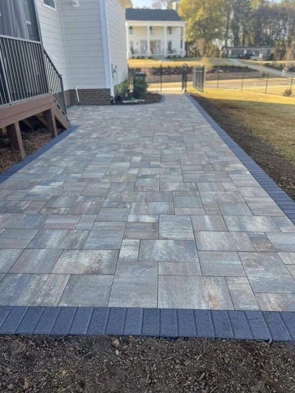 Patio and walkway installation