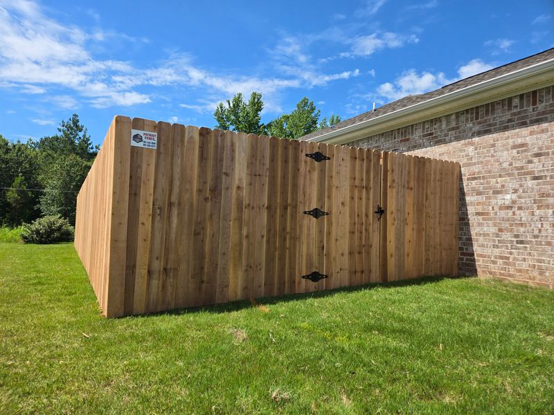 Cedar Privacy Fence Installation
