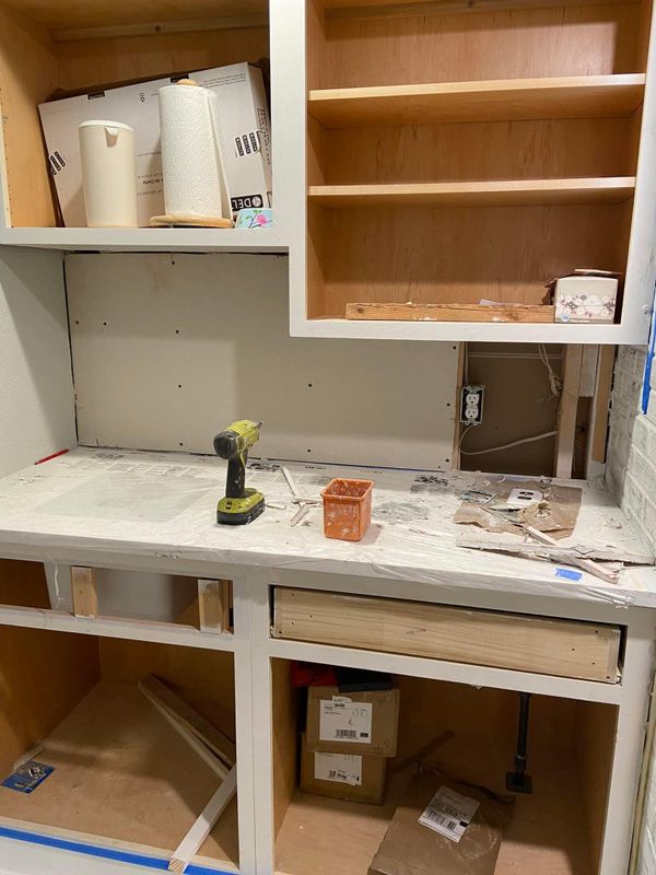 Backsplash Install 