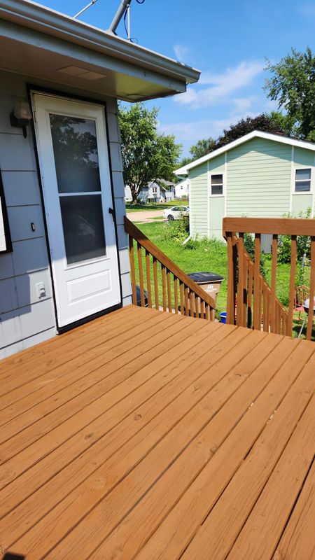 Deck staining