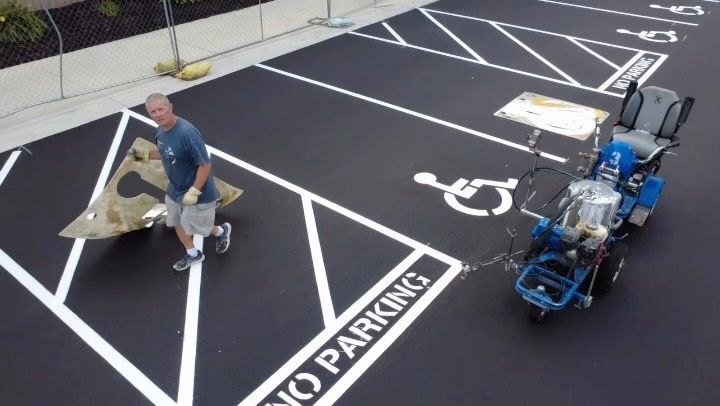 New Parking Lot Striping
