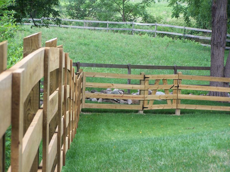 Wooden fencing