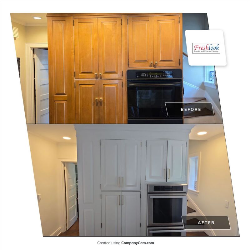 Kitchen Cabinet Painting in Ardmore, PA | Sherwin-Williams Snowbound Finish