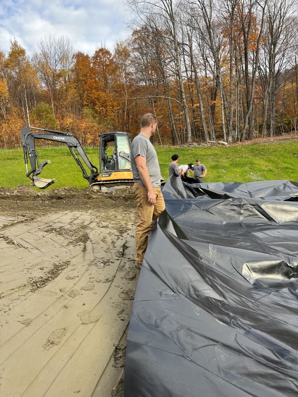Carving a Pond into a Mountain Side