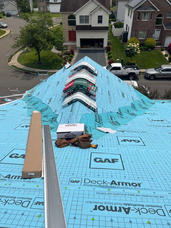 GAF System Roof Replacement & Decking Repair in Nutley, NJ