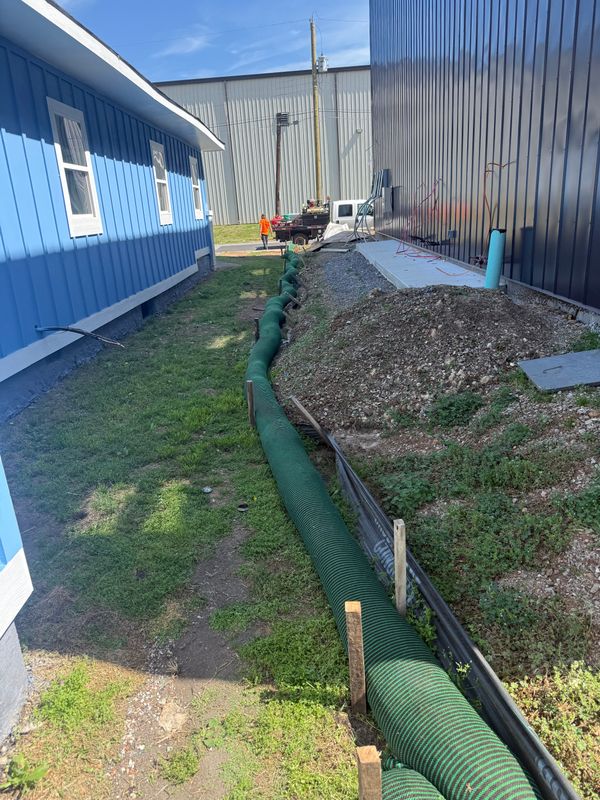 French drain and foundation waterproofing