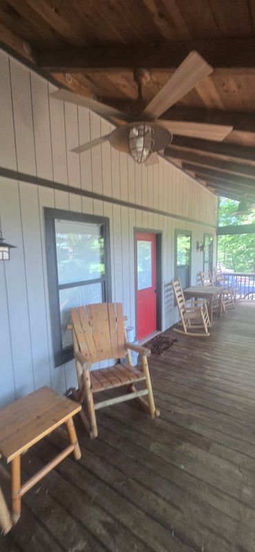 Fort Mountain replaced siding and painted the housw