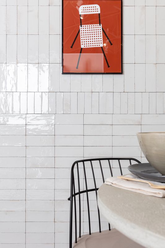 Wall tile wood look japandi design