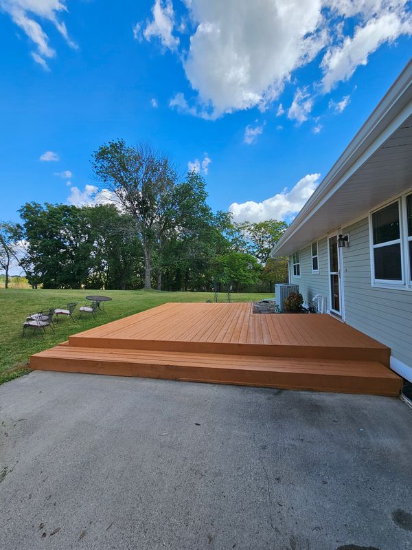 Deck staining 