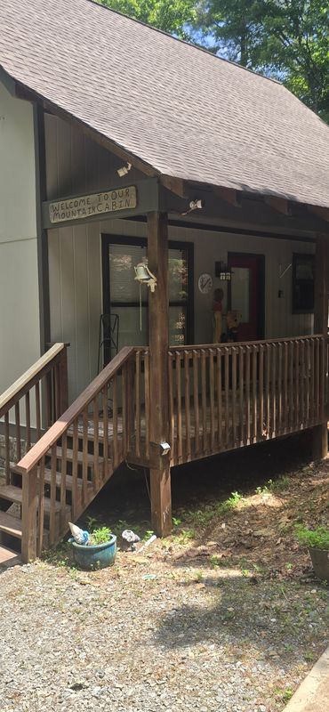 Fort Mountain replaced siding and painted the housw