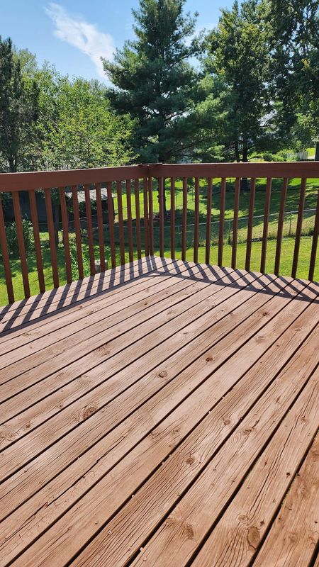 Deck staining