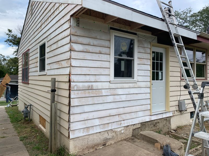 Full Fire Damage Repair Framing Siding and Soffit Rebuild